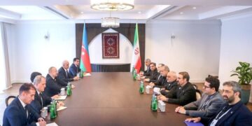 President Pezeshkian meets Azeri and Turkish counterparts on sidelines of ECO summit